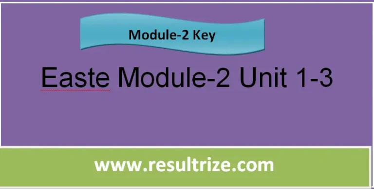 EASTE Module 2 Unit 1-3